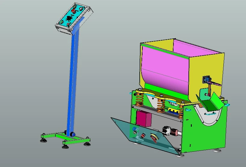 CAD-компоновка установки и пульта управления