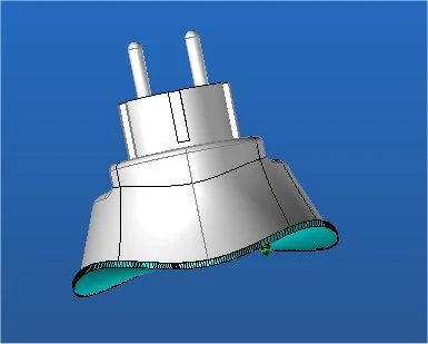 3D-модель корпуса — вид со стороны сетевой вилки