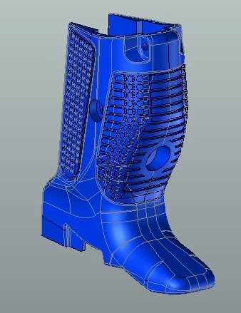 Восстановленная CAD-модель тактического элемента — первый ракурс