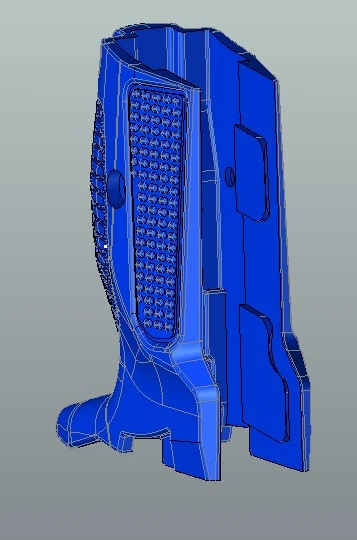 Восстановленная CAD-модель тактического элемента — задний ракурс