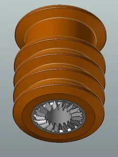 Средняя пробка для заканчивания скважин — 3D-модель, вид снизу