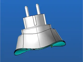 3D-модель корпуса — вид со стороны сетевой вилки