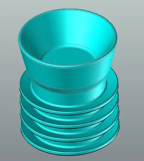 Верхняя цементировочная пробка — 3D-модель, основной ракурс